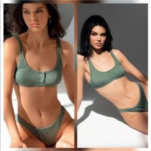Kendall + Kylie Ribbed Henley Bikini Set